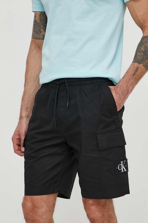 Calvin Klein Jeans Kratke hlače Calvin Klein Jeans moške, črna barva, J30J325138