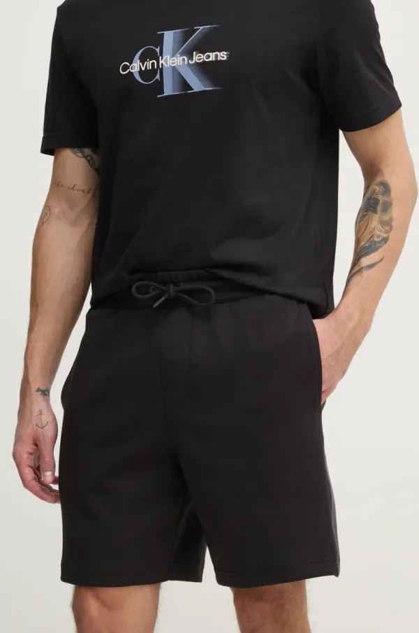 Calvin Klein Jeans Kratke hlače Calvin Klein Jeans moške, črna barva, J30J327246