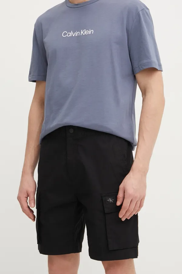 Calvin Klein Jeans Kratke hlače Calvin Klein Jeans moške, črna barva, J30J327376