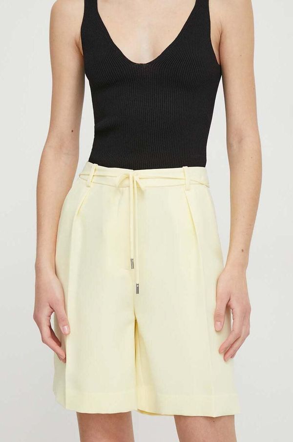 Calvin Klein Kratke hlače Calvin Klein ženski, rumena barva