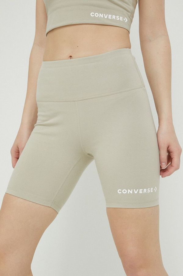 Converse Kratke hlače Converse ženski, bež barva