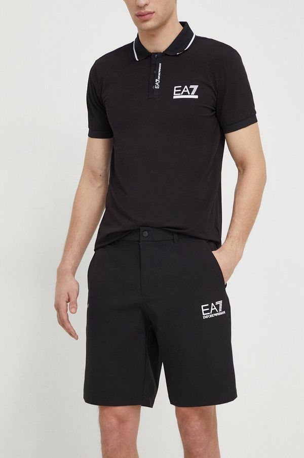 EA7 Emporio Armani Kratke hlače EA7 Emporio Armani moški, črna barva