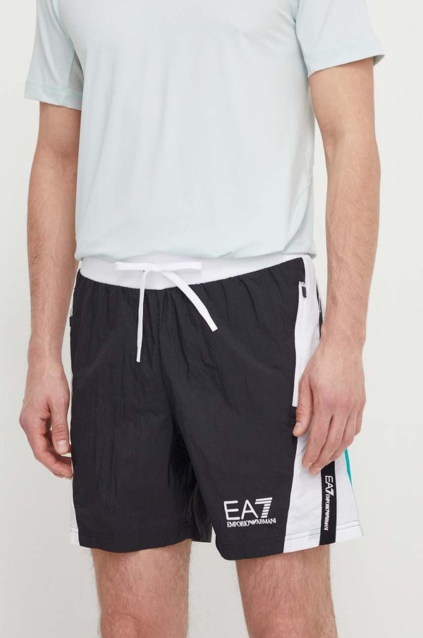 EA7 Emporio Armani Kratke hlače EA7 Emporio Armani moški, črna barva