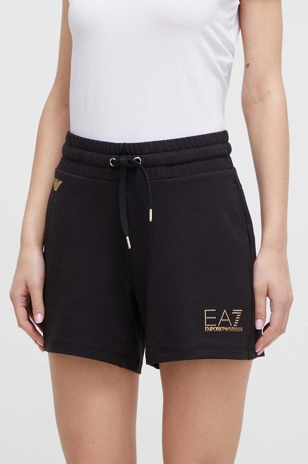 EA7 Emporio Armani Kratke hlače EA7 Emporio Armani ženski, črna barva
