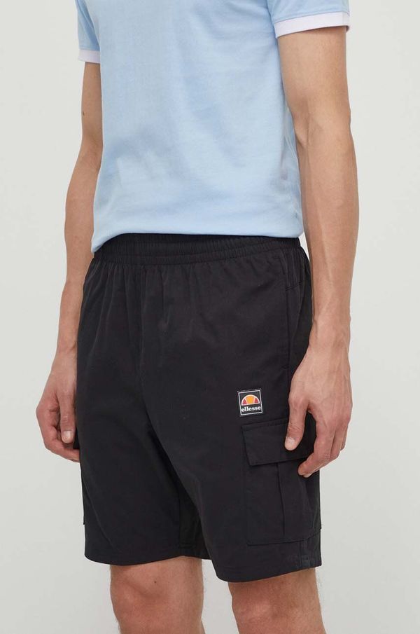 Ellesse Kratke hlače Ellesse Caprera Cargo Short moške, črna barva, SHV17673