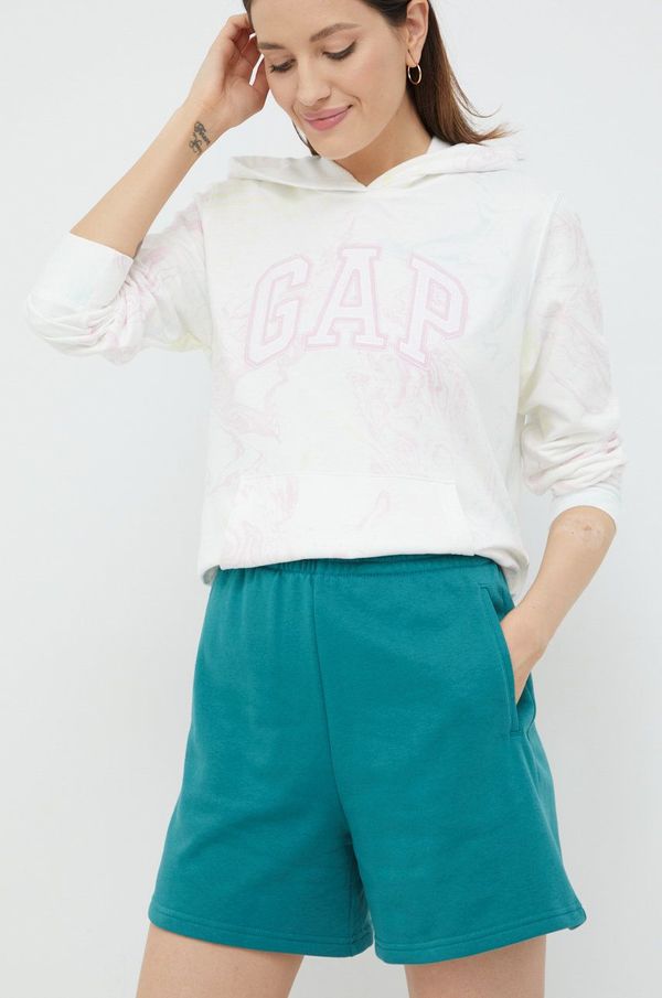 Gap Kratke hlače GAP ženski, zelena barva,