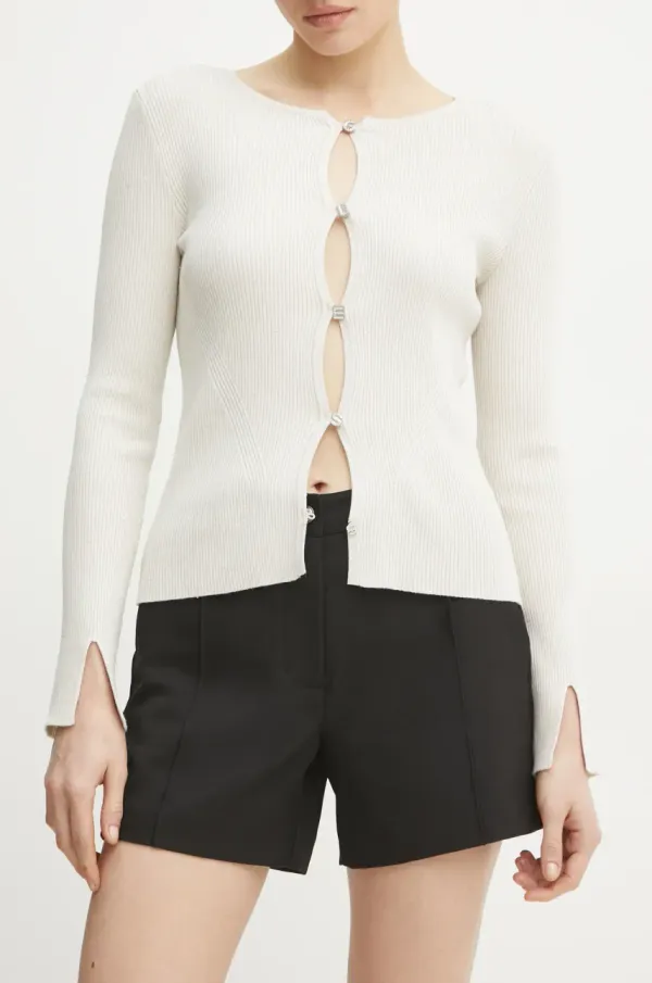 Guess Kratke hlače Guess CORALISE ženske, črna barva, W5RD12 WGX02