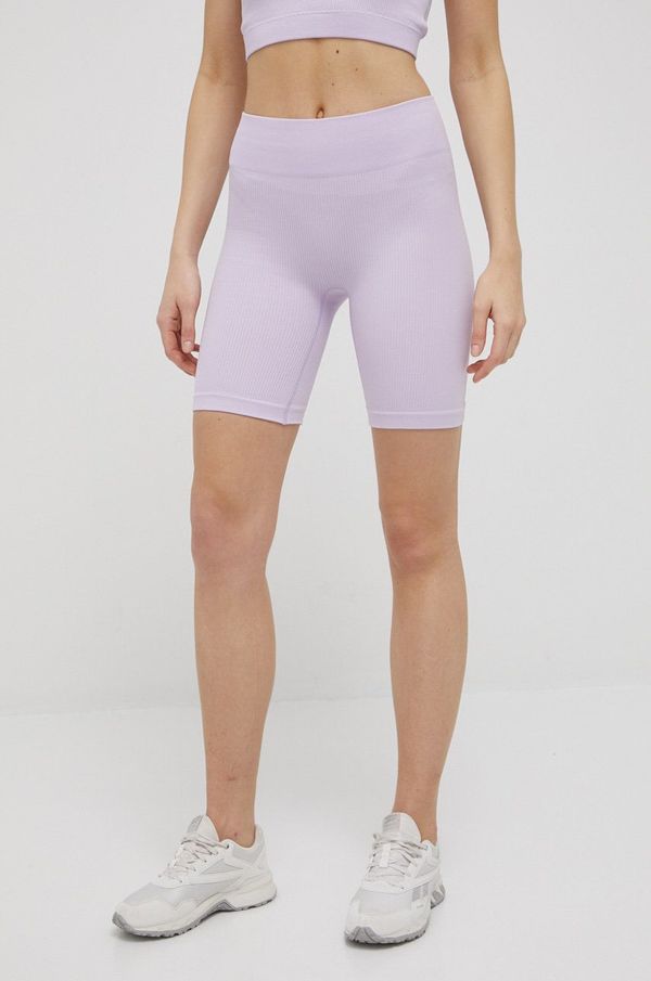 Guess Kratke hlače Guess ženski, vijolična barva
