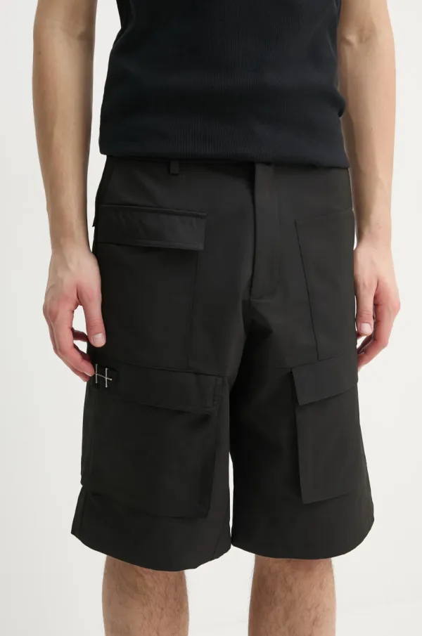 HELIOT EMIL Kratke hlače Heliot Emil moške, črna barva, PRESS25_M_10_163_BLK01_CO