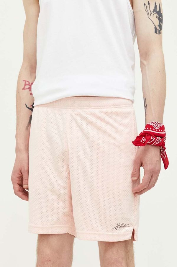 Hollister Co. Kratke hlače Hollister Co. moški, roza barva