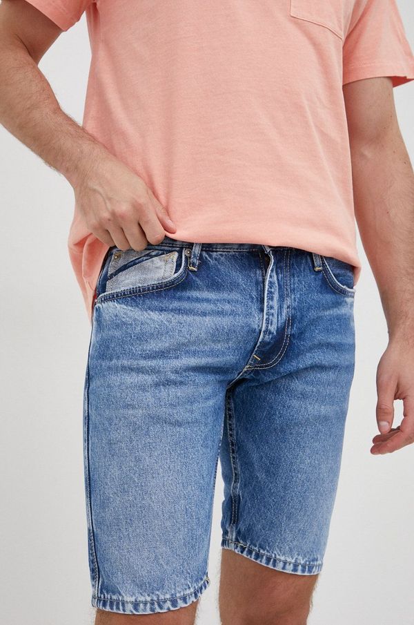 Pepe Jeans Kratke hlače iz jeansa Pepe Jeans Stanley Short Logo moške,