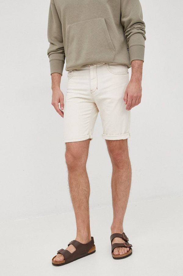 Sisley Kratke hlače iz jeansa Sisley moško, bež barva