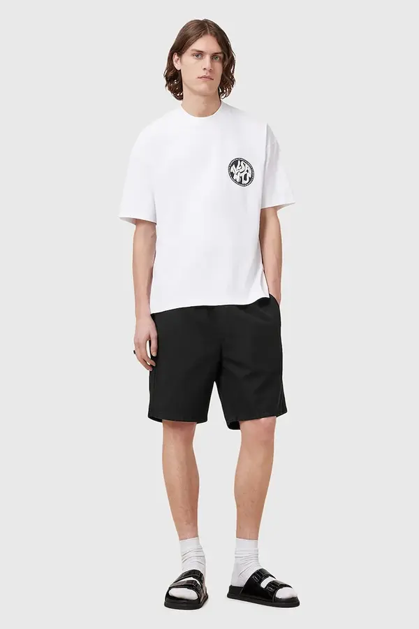 AllSaints Kratke hlače iz mešanice lana AllSaints HANBURY