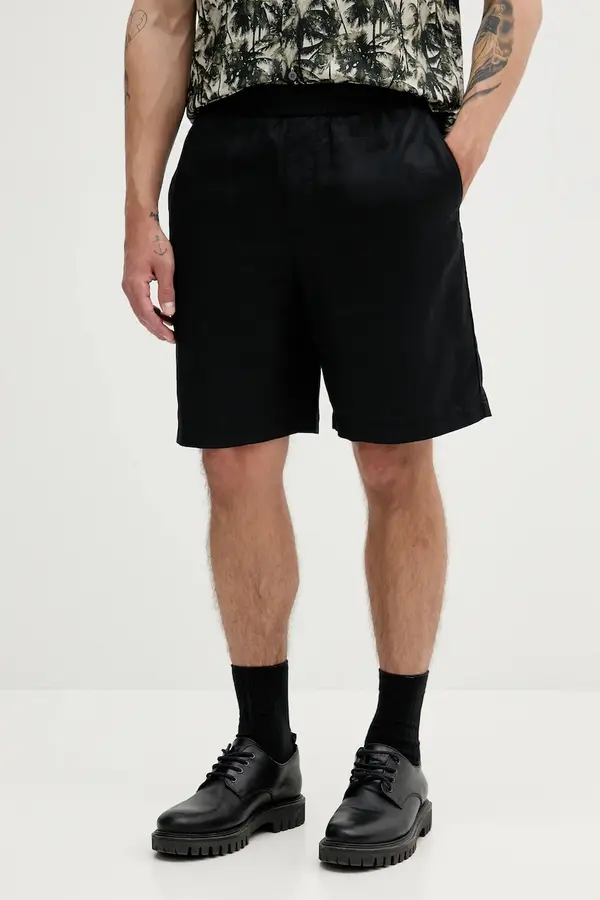 Armani Exchange Kratke hlače iz mešanice lana Armani Exchange