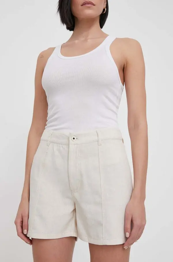 Pepe Jeans Kratke hlače iz mešanice lana Pepe Jeans