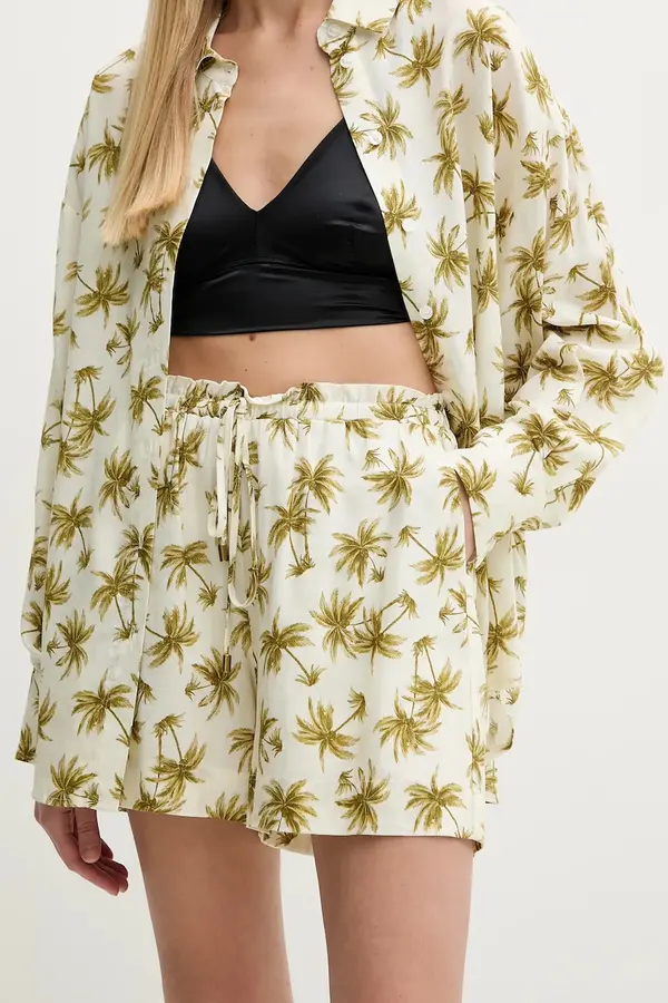 Twinset Kratke hlače iz mešanice lana Twinset