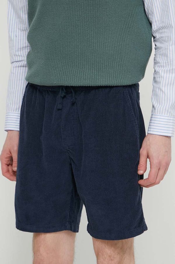 Quiksilver Kratke hlače iz rebrastega žameta Quiksilver mornarsko modra barva