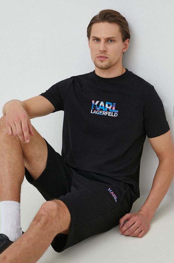 Karl Lagerfeld Kratke hlače Karl Lagerfeld moški, črna barva