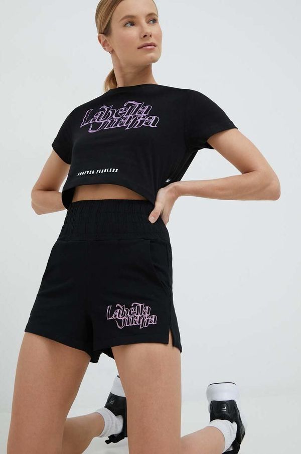 Labellamafia Kratke hlače LaBellaMafia ženski, črna barva