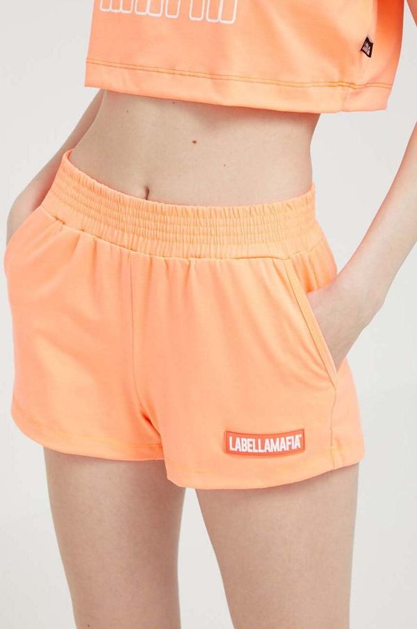 Labellamafia Kratke hlače LaBellaMafia ženski, oranžna barva