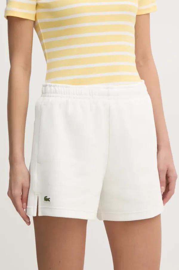 Lacoste Kratke hlače Lacoste ženske, bela barva, GF9606