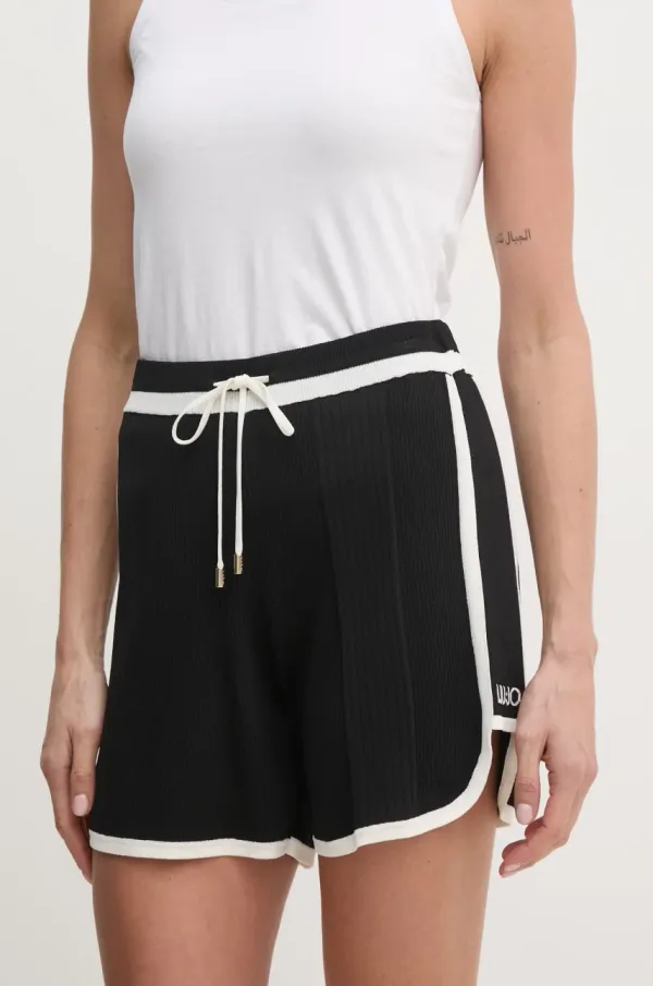 Liu Jo Kratke hlače Liu Jo ženske, črna barva, TA5095 MS022