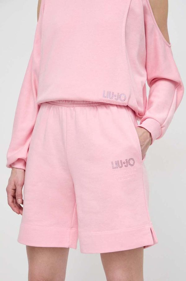 Liu Jo Kratke hlače Liu Jo ženski, roza barva