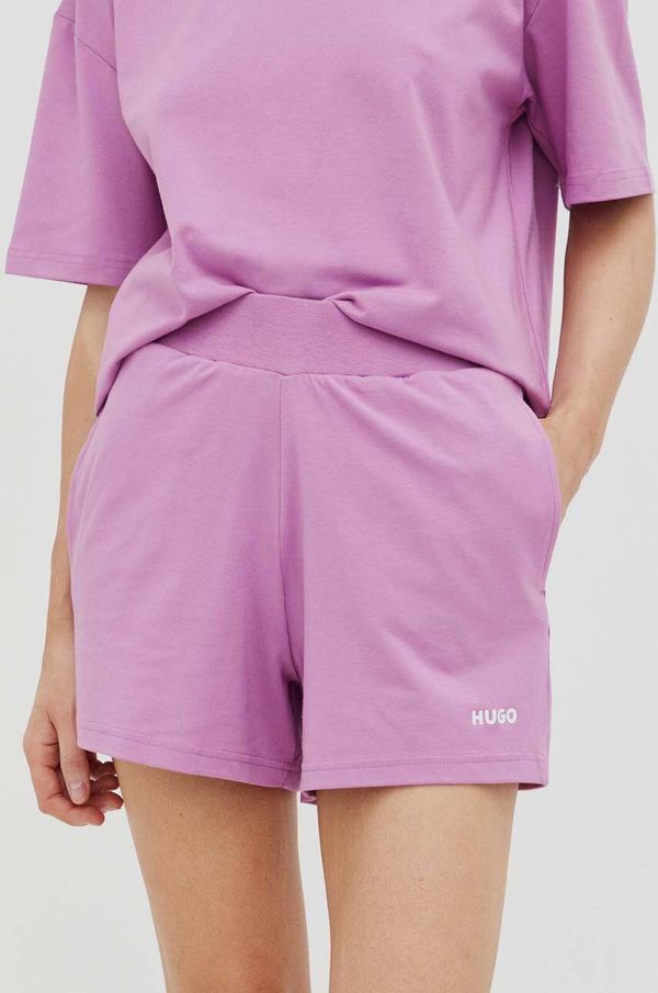 Hugo Kratke hlače lounge HUGO vijolična barva