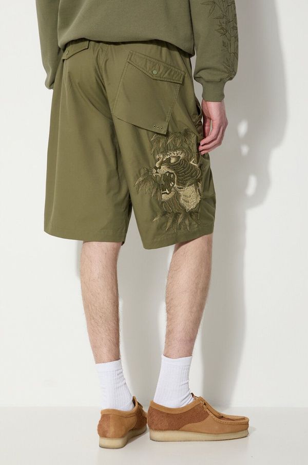 Maharishi Kratke hlače Maharishi Maha Tiger Loose Snoshorts moške, zelena barva, 5099.OLIVE
