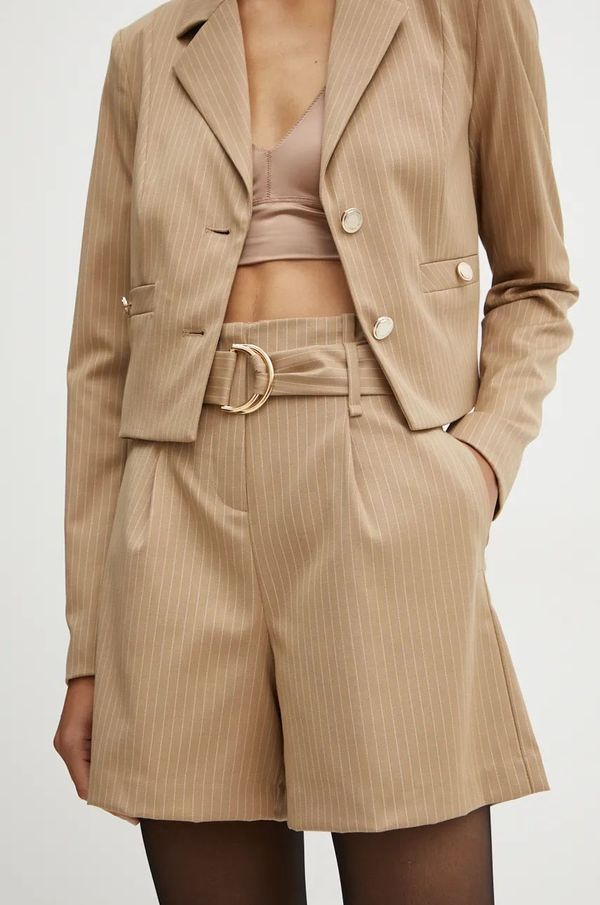 Morgan Kratke hlače Morgan SHURY.F ženske, bež barva, SHURY.F