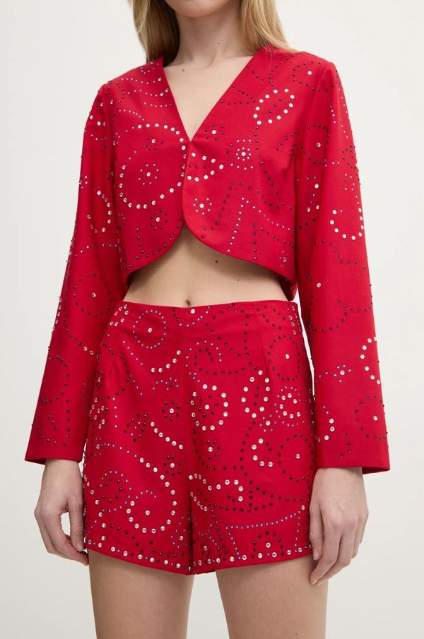 Never Fully Dressed Kratke hlače Never Fully Dressed Gem ženske, rdeča barva, NFDTR423