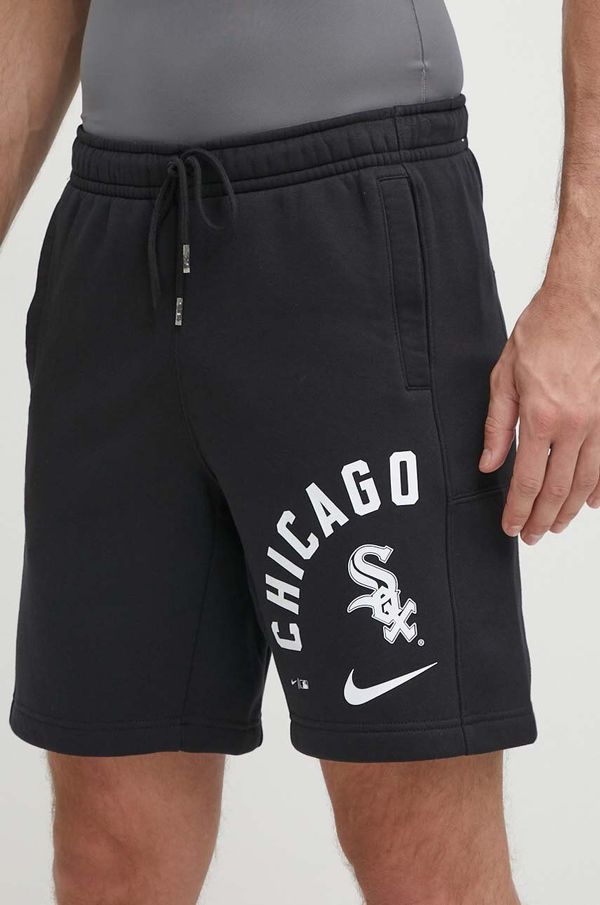 Nike Kratke hlače Nike Chicago White Sox moške, črna barva