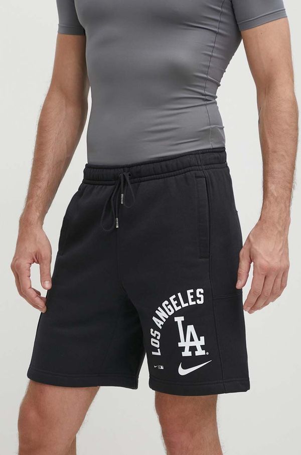 Nike Kratke hlače Nike Los Angeles Dodgers moške, črna barva