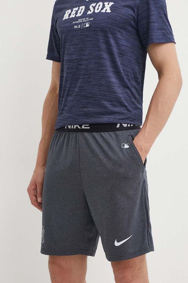 Nike Kratke hlače Nike New York Yankees moške, siva barva