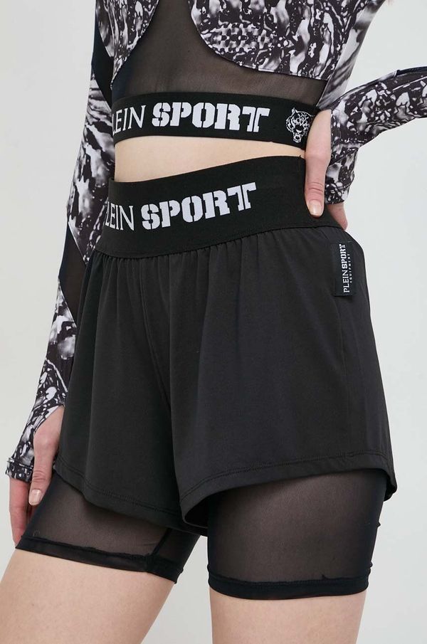 Plein Sport Kratke hlače PLEIN SPORT ženski, črna barva
