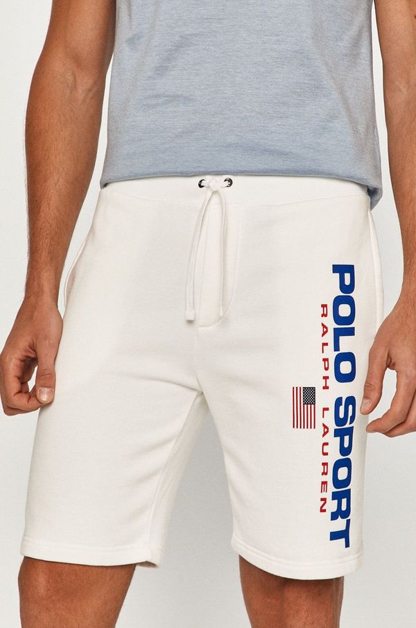 Polo Ralph Lauren Kratke hlače Polo Ralph Lauren moške, bela barva