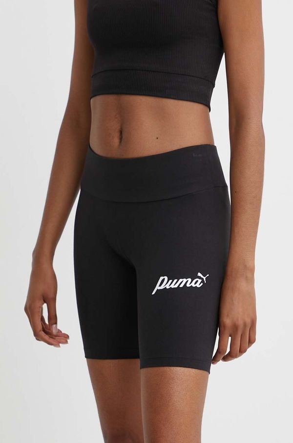 Puma Kratke hlače Puma ESS+ ženske, črna barva, 679678