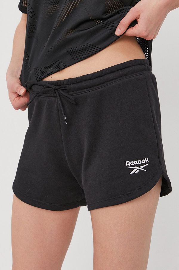 Reebok Kratke hlače Reebok ženske, črna barva