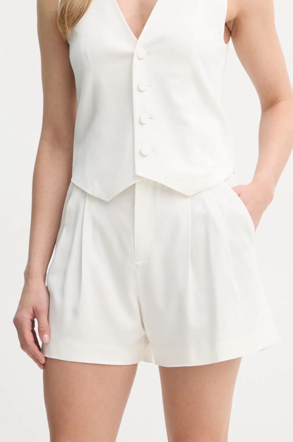 A.L.C. Kratke hlače s primesjo volne A.L.C. bela barva, 2PANT01124