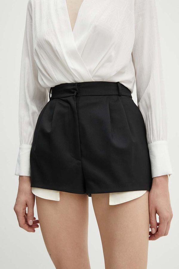 Elisabetta Franchi Kratke hlače s primesjo volne Elisabetta Franchi črna barva, SH00646E2