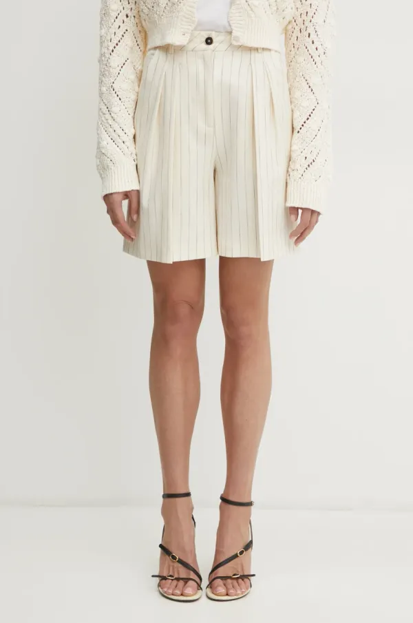 Simona Corsellini Kratke hlače Simona Corsellini ženske, bež barva, P25CPSH001