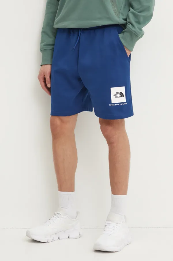 The North Face Kratke hlače The North Face Nuptse Regular moške, mornarsko modra barva, NF0A8C1JH4B1