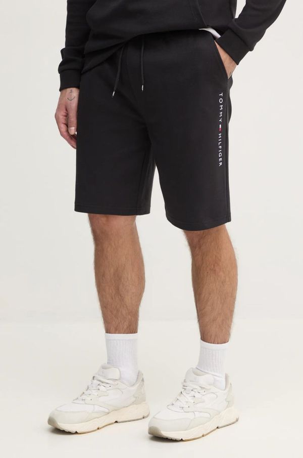 Tommy Hilfiger Kratke hlače Tommy Hilfiger moške, črna barva, UM0UM03452