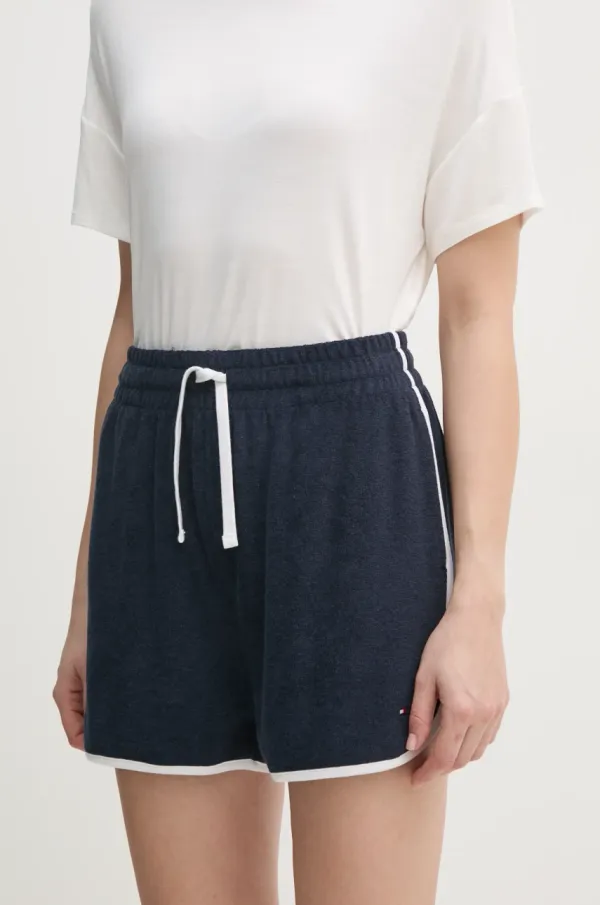 Tommy Hilfiger Kratke hlače Tommy Hilfiger ženske, mornarsko modra barva, UW0UW05951