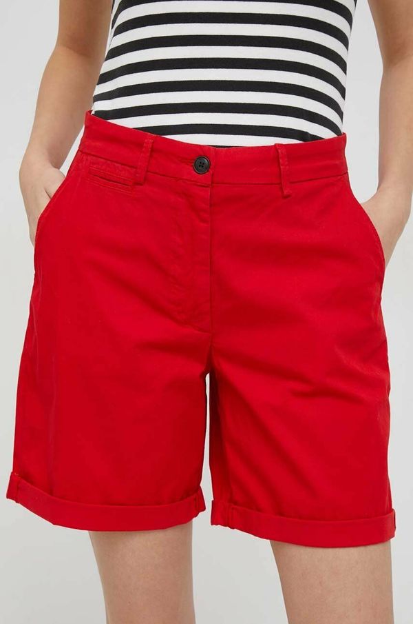 Tommy Hilfiger Kratke hlače Tommy Hilfiger ženski, rdeča barva