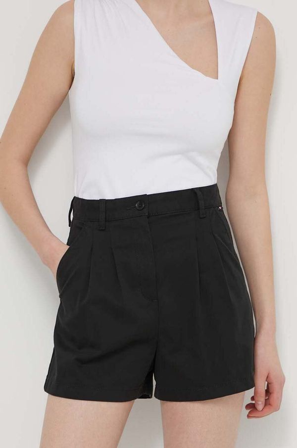 Tommy Jeans Kratke hlače Tommy Jeans ženske, črna barva, DW0DW17775