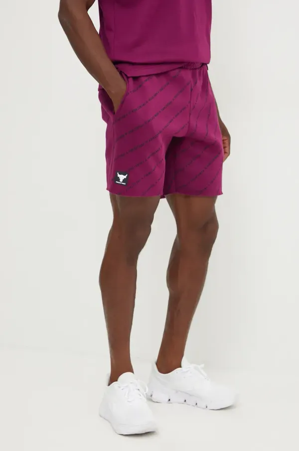 Under Armour Kratke hlače Under Armour Project Rock moške, vijolična barva, 1386885
