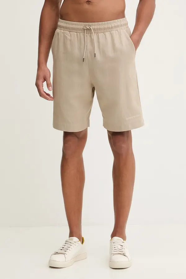 Emporio Armani Underwear Kratke hlače z dodatkom lanu Emporio Armani Underwear