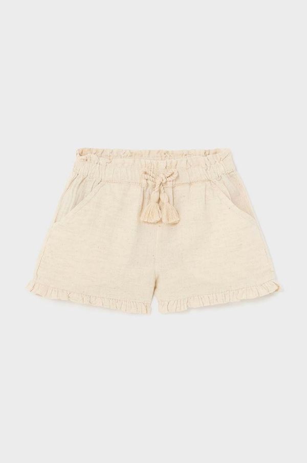 Mayoral Kratke hlače za dojenčka Mayoral bež barva