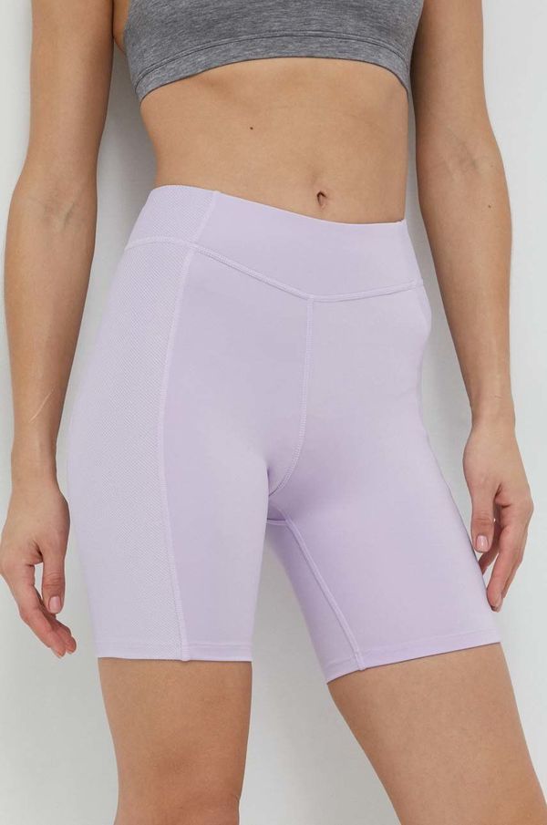 Reebok Kratke hlače za jogo Reebok ženski, vijolična barva